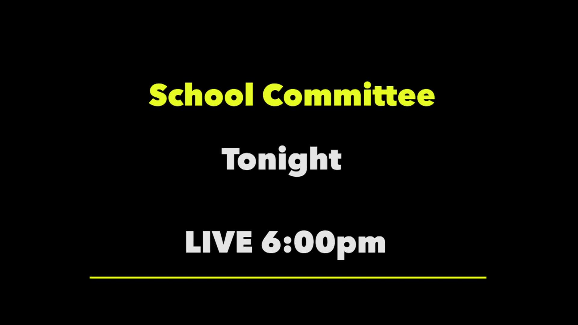 Thumbnail image for Up next School Committee