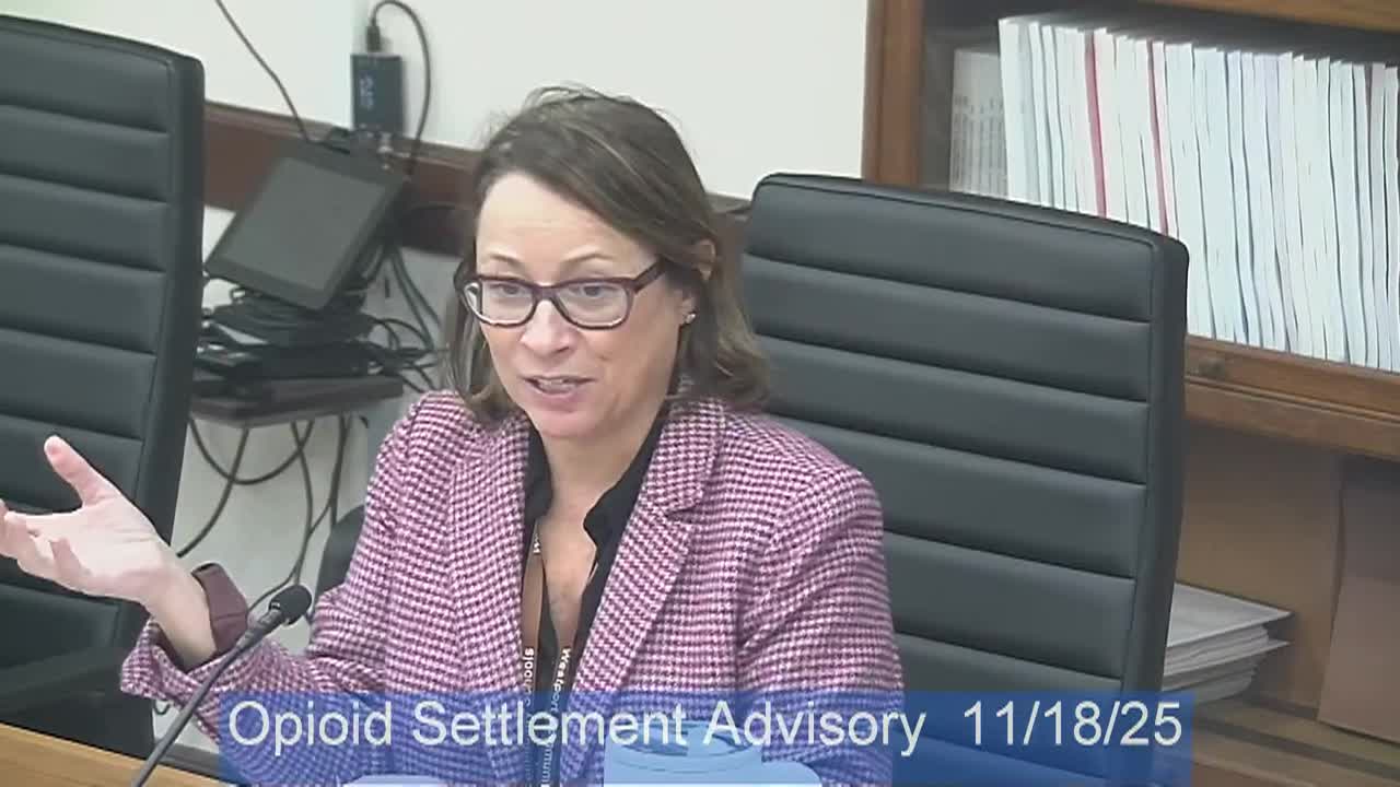 Opioid Settlement Advisory 11-18-25