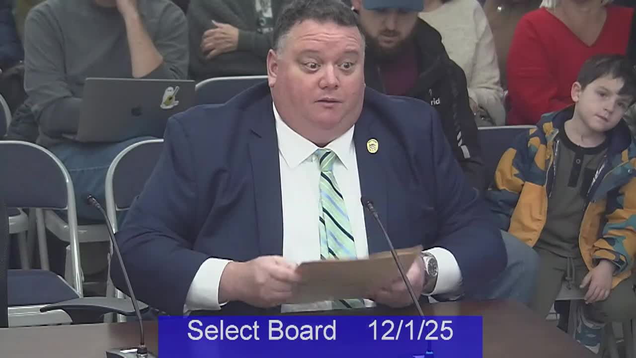 Select Board 12-1-25