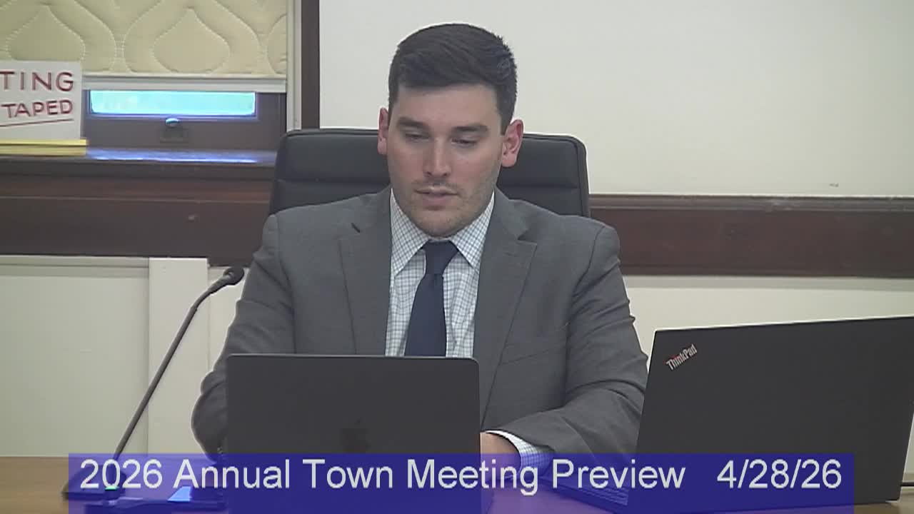 Thumbnail image for Town Meeting Preview 4-28-26