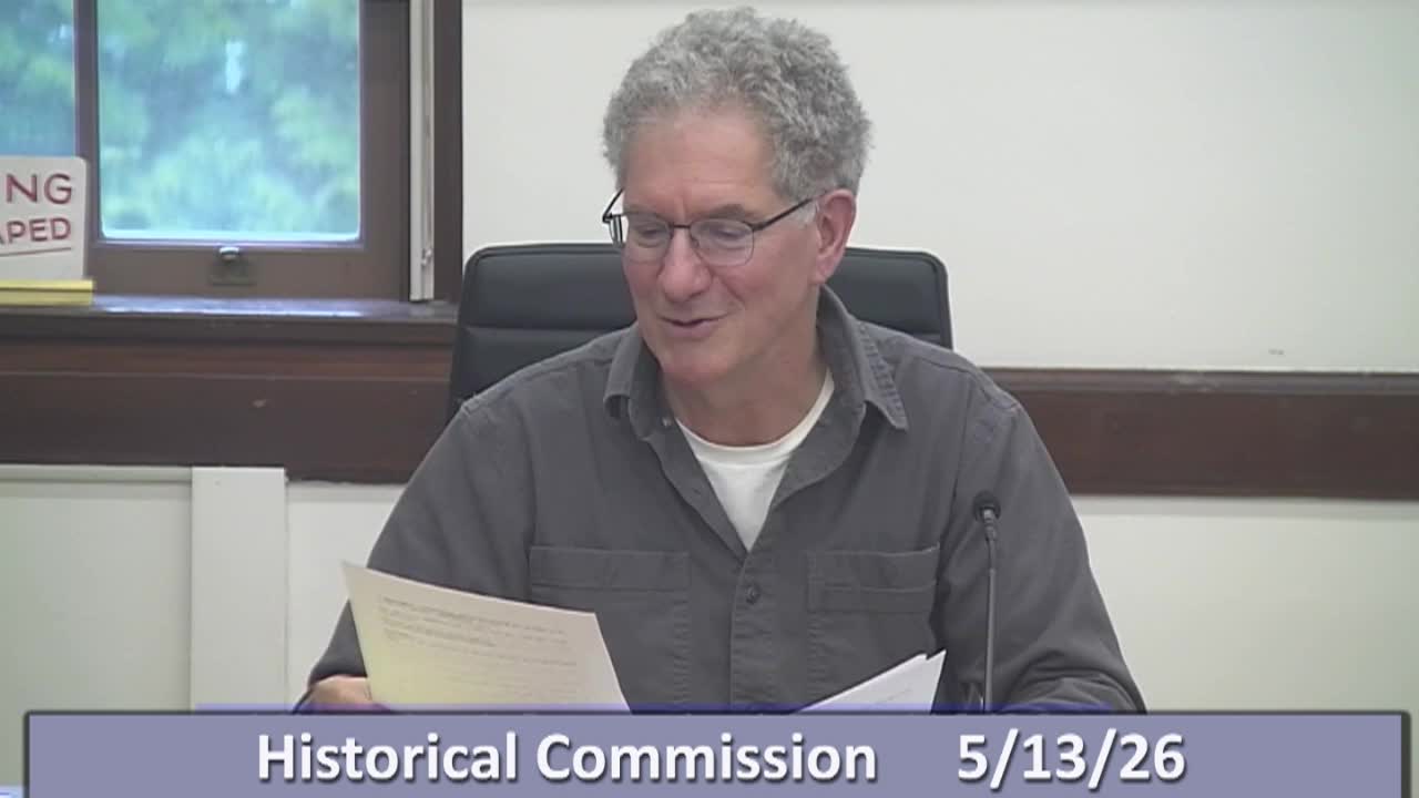Thumbnail image for Historical Commission 5-13-26