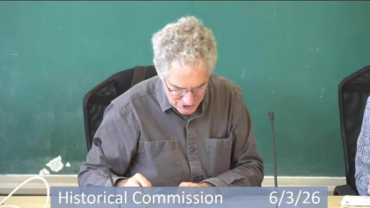 Thumbnail image for Historical Commission 6-3-26